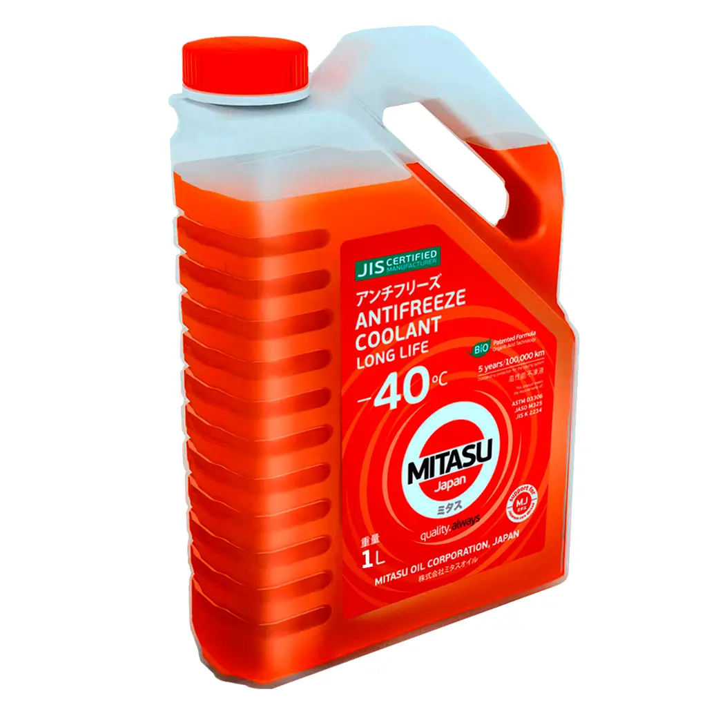 coolant refrigerante 50/50 rojo mitasu mj-641 1 litro
